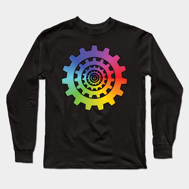 Rainbow Gears Long Sleeve T-Shirt by emojiawesome